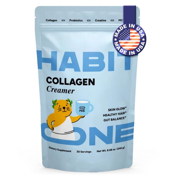 HABIT ONE 커피 프림 크리머 <b>콜라겐</b> 단백질 커피용 프로바이오틱스 크레아틴 코코넛 MCT 오일 포함 산 장 건강 미용 및 회복 30회분