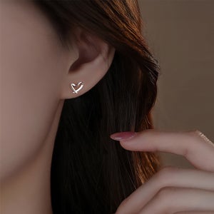 S999 5.2mm 오픈 하트 순은 스터드 귀걸이 아르제아