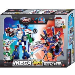 헬로카봇 x 메카드볼 메가붐바 화이트 로봇 장난감 세트