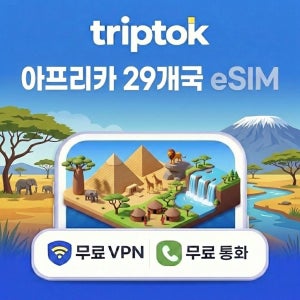 아프리카 29개국 eSIM e심 데이터 1GB~5GB 전화/VPN 무료 즉시 개통