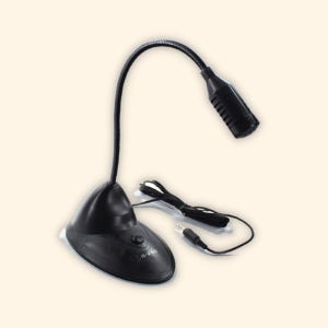 각도조절 3.5파이 마이크 탁상 자바라 스탠딩마이크 26 10cm