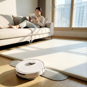 로봇청소기 턱걸림 방지 실내 경사로 매트 고무 실리콘 문턱 발판