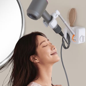 타오미 무타공 각도조절 드라이기 거치대 X7 19x12x6cm, 화이트