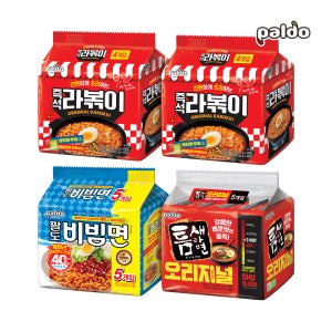 팔도라볶이 8개 + 팔도비빔면 5개 + 틈새라면 5개