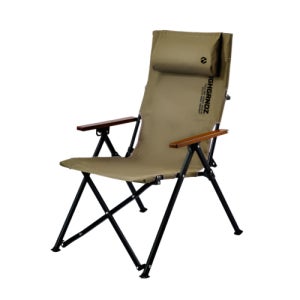 하이그라운즈 4단 각도조절 릴렉스 하이 체어 캠핑 의자 베개포함 접이식