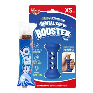 1시간 노즈워크 장난감 오래먹는 덴탈츄 부스터 1개 블루, XS