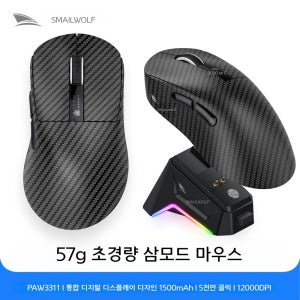 Smail M6 블루투스 무선 게이밍 마우스 M6 PAW3311 카본 (충전) PAW3311
