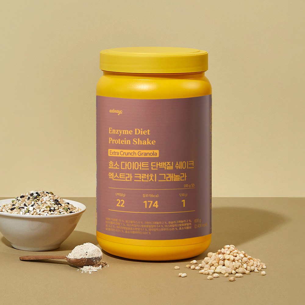 있나요 효소 다이어트 단백질 쉐이크 프로틴 대용량 식사대용 엑스트라 크런치 그래놀라, 630g, 1개