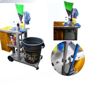 다목적 업소용 청소 카트 이동형 산업용 청소 카트 바퀴형 수납형