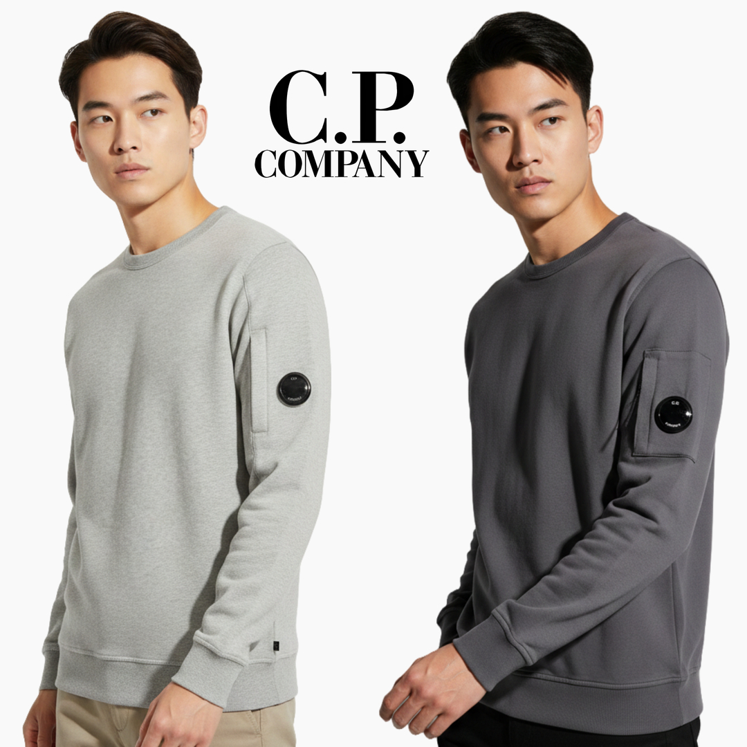 CP컴퍼니 맨투맨 코튼 크루넥 렌즈 와펜 남자맨투맨