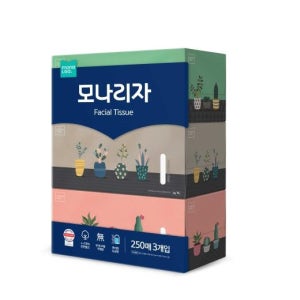 모나리자 미용티슈 250매 x 3개입
