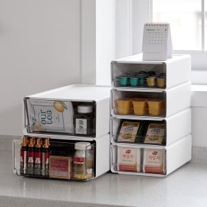 까사마루 국내생산 화장대정리 팬트리수납함 수납정리함 다용도 올림 서랍장 1+1