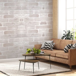 NG 실크벽지 50cmX10m 라이즈 파벽돌 화이트/시트지