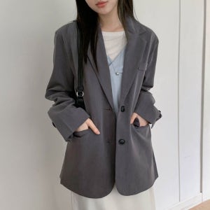 오버핏 블레이져자켓 2color 하객룩 개강룩 봄아우터 정장재킷