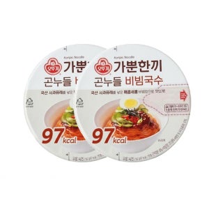 오뚜기 가뿐한끼 곤누들 비빔국수 감칠맛 캠핑음식 간편식 편의점 192g 2개 1세트