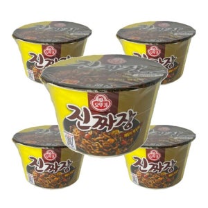 오뚜기 진짜장 용기 감칠맛 캠핑음식 간편식 편의점 115g 5개 1세트