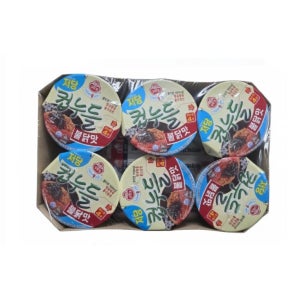 오뚜기 LIGHT&JOY 저당컵누들 불닭맛 컵 (42GX6) 감칠맛 캠핑음식 간편식 편의점 42G 1세트