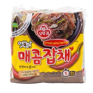 오뚜기 옛날 매콤잡채 봉지 (77.5GX4) 감칠맛 캠핑음식 간편식 편의점 77.5G 1세트