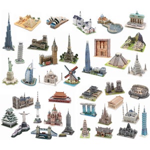 모또 3D 입체퍼즐 종이퍼즐 세계 유명 건축물 랜드마크 모형 만들기 에펠탑 피라미드 등