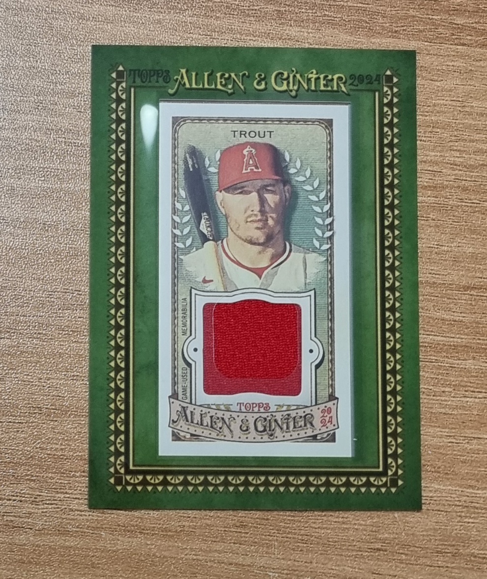 마이크 트라웃 저지 렐릭카드 2024 Topps Allen & Ginter Mike Trout Mini Framed Relic MFR-MT MLB카드