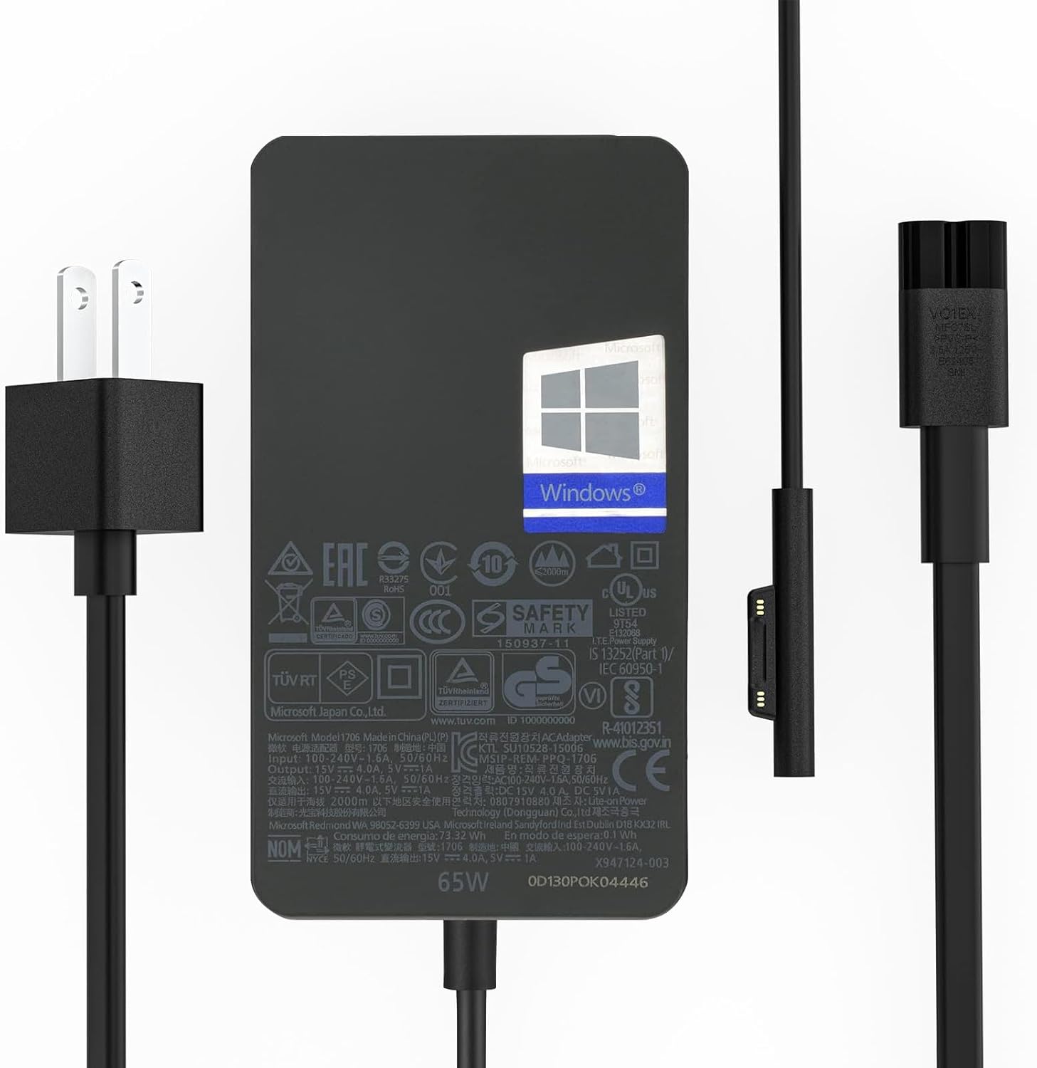 65W Surface Pro 충전기 Laptop Charger Microsoft Pro11 10 9 8 7+ 7 6 5 4 X 호환 1769 1867 1872 1943 1873