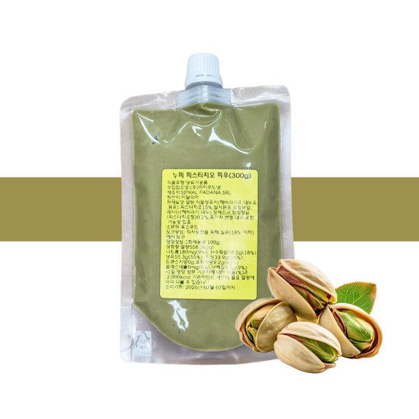 누피 피스타치오 스프레드 300g, 1개 15%이탈리아 두바이크림 두쫀쿠 만들기 재료