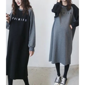 여성 롱티셔츠 홈웨어 티셔츠 잠옷 레글런 긴 맨투맨 소매 4xl 빅사이즈 원피스 블랙 L