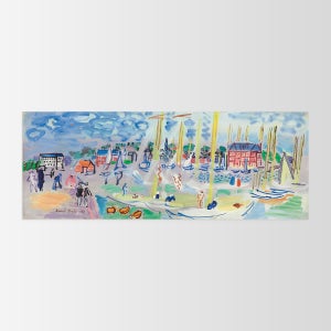 색채의 선율 라울 뒤피 명화 인테리어 그림 액자 / 53 도빌에서의 일요일 50x133cm