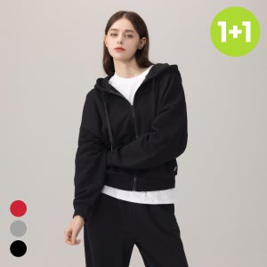 에버라스트 1+1 여성 스웨트 미니쭈리 후드자켓