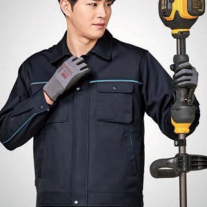 피오젠 봄 가을 작업복 춘추 점퍼 개버딘 상의 하의 PS-J411 용접복 현장복 안전용품