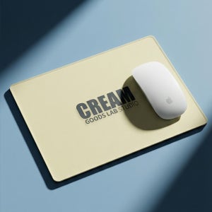 강화유리 마우스패드 유리패드 데스크테리어 게이밍 CREAM