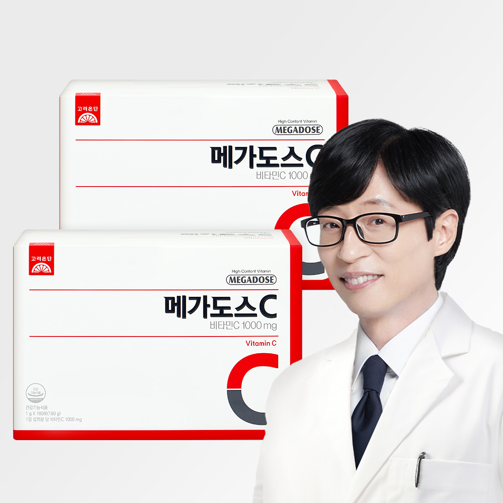 고려은단 메가도스C 비타민C 1000mg X 180포 (180g), 2개
