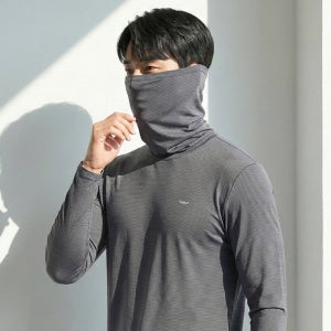 남자 골프웨어 여름 긴팔 마스크 티셔츠 냉감 쿨티 이너웨어 골프 냉감 상의(M7ST52)