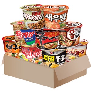 큰컵라면세트 9개(신라면 새우탕 짜파게티 너구리 오징어짬뽕)외 (SM049)