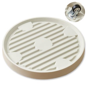 파파가든 이동식 화분받침 바퀴 원형 대형 화분받침대 25호, 아이보리