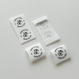 (4입) 메이드 사이드 끼움 면 인쇄라벨 국내생산 핸드메이드 뜨개 소잉 부자재