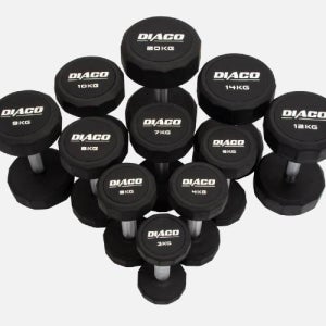 DIACO 12각 RUBBER 덤벨 20kg
