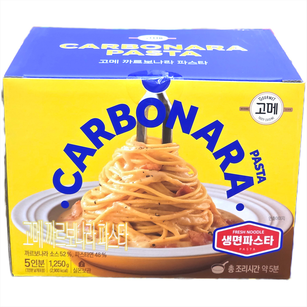 CJ 고메 까르보나라 생면파스타 간편식
