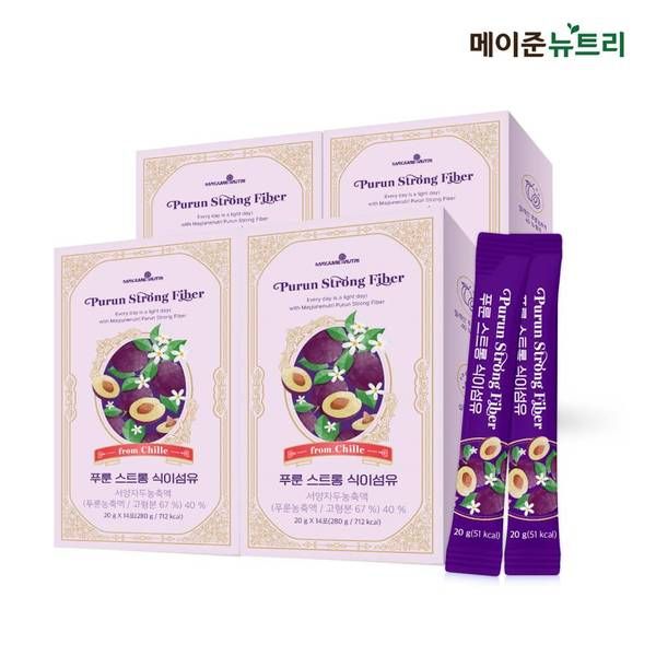 <b>메이준생활건강</b> 건강식품관 푸룬 스트롱 식이섬유 4박스 (56포)