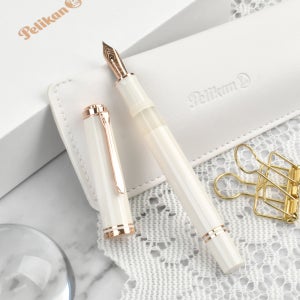 펠리칸 M600 만년필 한정판 화이트 로즈골드 기프트 박스 고급 명품 선물 백화점