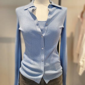 [시슬리]울 블렌드 뷔스티에 레이어드 니트(SAKP03511)