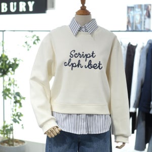 더틸버리 자수 레터링 맨두맨 NCMTS2N0TS521W