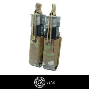 지비알에스 GBRS Double Pistol Magazine Pouch - Bungee Retention