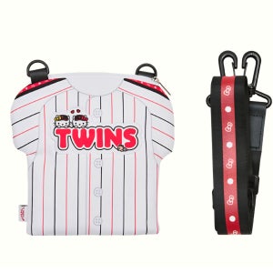 LG 트윈스 헬로 키티 캐릭터 유니폼 파우치백 화이트 핑크