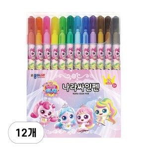 종이나라 캐치티니핑 나라싸인펜 12색세트 X 12개 1갑