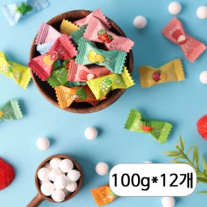 아이엠캔디 무설탕 사탕 민트 캔디 비타민C 200mg 함유 12가지과일맛 100g 12가지 과일맛, 100g, 12개