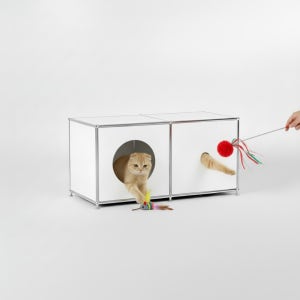 미드퍼 덴 철제 미드센츄리 모듈 캣타워 숨숨집 1x2단 775x400x420