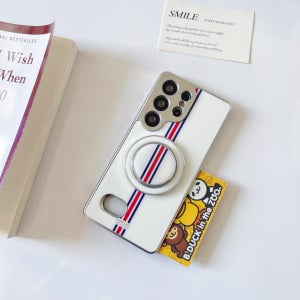 맥세이프 케이스 명품 그립톡 힌지보호 풀커버 링 화이트, 갤럭시S26 울트라