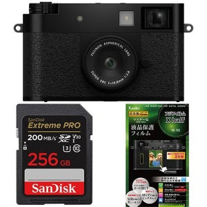 디지털카메라 일본 700108 카메라 안심 세트 ‘후지필름 X‑HF1 블랙’ ‘SDXC 카드 256GB’ ‘액정 보호 필름’