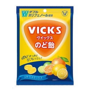 일본 빅스 VICKS 목캔디 시트러스 믹스 70g 6봉 목감기 칼칼할때